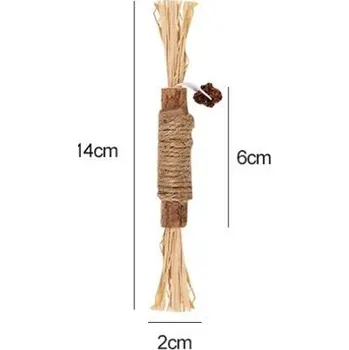Hračka pro kočku Kousací / čistící tyčinka pro kočky s Aktinidií stříbrnou Rozměry: 14 cm