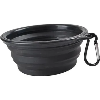 Miska pro psa Praktická cestovní skládací miska na krmivo, či vodu pro domácí mazlíčky (objem 350 ml / 1 l ) Barva: Černá, Velikost: 350 ml