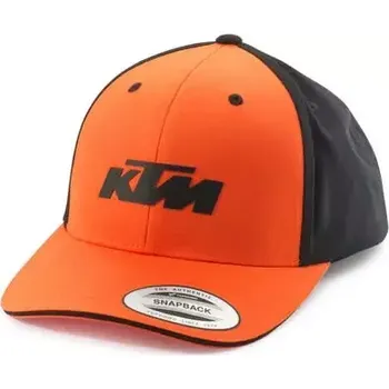 Kšiltovka Pánská čepice - kšiltovka KTM MECHANIC CURVED CAP černá/oranžová, prohnutý kšilt