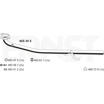 Výfukový systém Výfuková trubka ERNST 685405