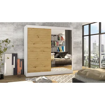 Šatní skříň Skříň Baja I 200 bílá/artisan