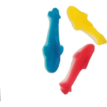 Bonbon PERUN-OŘECHY Želatinoví barevní žraloci sáček: 500 g