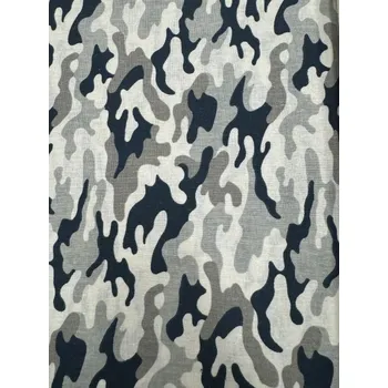 Bavlněná látka - maskáč černozelená š. 160cm