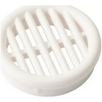 TS Větrací plastová mřížka kulatá 35mm - vzdušník, bílá