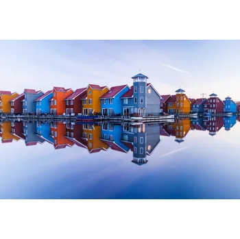 Plakát Plakát, Obraz - Colored homes, Ton Drijfhamer