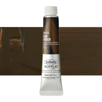 Vodová barva Akrylová barva Holbein Heavy Body - Raw Umber Balení: 20 ml