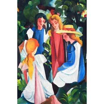 Plakát Plakát, Obraz - Four Girls, August Macke