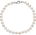 EVOLUTION GROUP CZ Perlový náramek z pravých říčních perel bílý - 23012.1