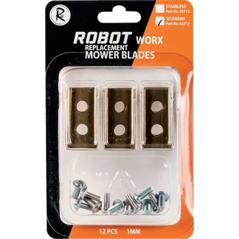 Sada 12 ks titanové nože Longlife 36 mm pro robotické sekačky Works 2 díry se šroubky