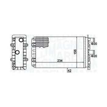 Výměník tepla Výměník tepla, vnitřní vytápění MAGNETI MARELLI 350218475000