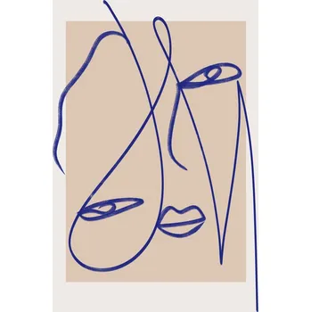 Plakát Plakát, Obraz - Abstract Blue Line Art, Little Dean