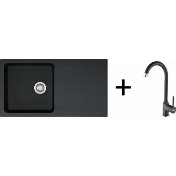 Granitový dřez Franke SET T41 - OID 611 černá + FP 9000 grafit