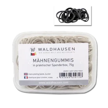 Čištění pro koně Waldhausen Zaplétací gumičky v krabičce Barva: Černá
