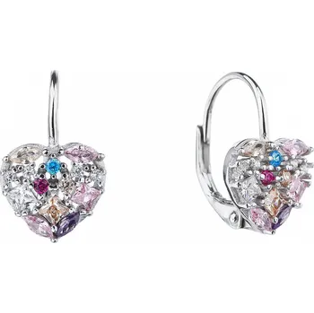 Náušnice Bealio BEALIO Stříbrné náušnice ORNAMENT srdce 03-12375-1834
