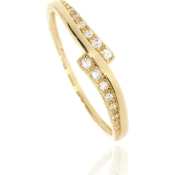 Prsten Zlatnictví Helios Prsten se zirkony Velikost: 53, Váha: 1,55g