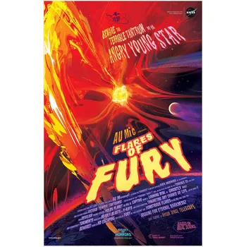 Plakát Plakát, Obraz - Flares of Fury (Retro Movie) - Space Series (NASA)