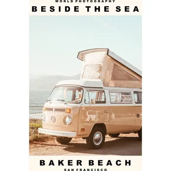 Plakát Plakát, Obraz - Beside the Sea (Baker Beach, San Francisco)