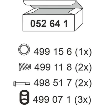 Výfukový systém Montážní sada, tlumič výfuku ERNST 052641