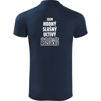 Pánská košile Jsem hodný, slušný, uctivý, rozlučka - Polokošile Victory sportovní (dresovina) - 2XL ( Námořní modrá (velmi tmavá - téměř černá) )