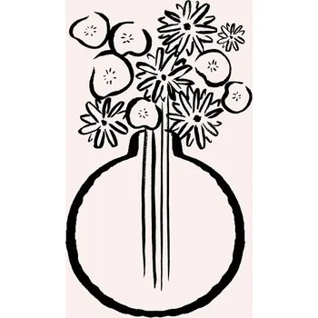 Plakát Plakát, Obraz - Monochrome Flowers In Vase, Aislinn Simmonds