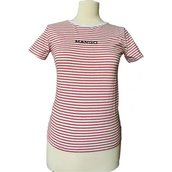 Dámské tričko Dámské červenobílé tričko Mango S