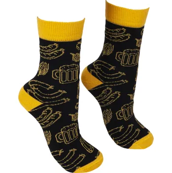BNN BENNONKY BEER SOCKS BLACK/YELLOW ponožky - 39-41