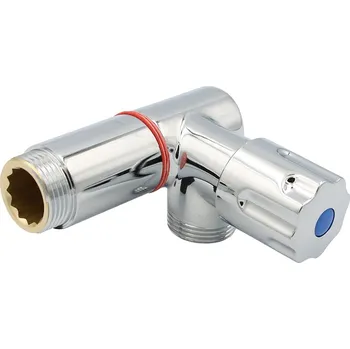 German Ventil pro připojení zařízení 3/4\" nástěnná baterie / kov / stříbrná