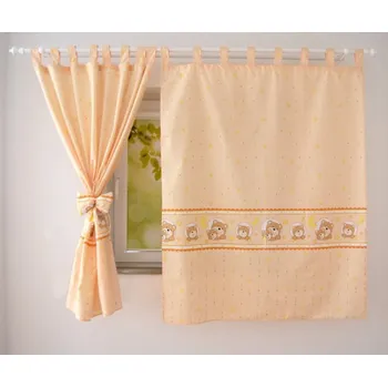 Dětsný nábytek Dětské závěsy 120x160 cm - méďa v kolečku / žlutá