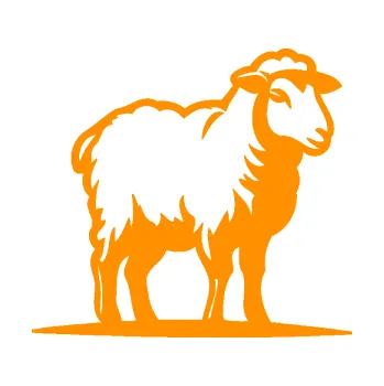 Samolepící dekorace SAMOLEPKA Ovce 002 pravá (06 - oranžová) NA AUTO, NÁLEPKA, FÓLIE, POLEP, TUNING, VLASTNÍ TEXT, TISK, AUTOSAMOLEPKY.cz, POLEPY, OBRÁZEK, LOGO, SAMOLEPKY