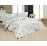 Povlečení Matějovský ARIA, rostlinný motiv, zelené, bavlna hladká digitál, 140x200cm + 70x90cm