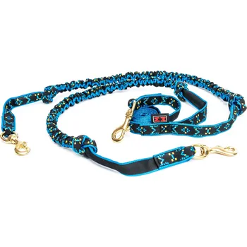 Vodítko pro psa ManMat SNAP šňůra pro 2 psy - indiánská modrá