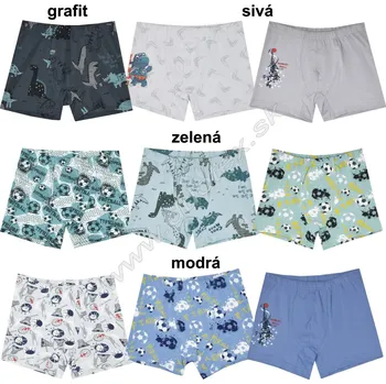 Chlapecké spodní prádlo EVONA Chlapecké boxerky Boxer-det-6V Barva: sivá, Velikost: 134