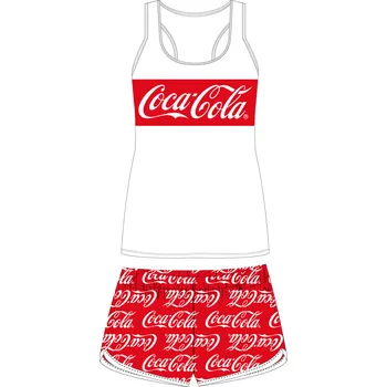 Coca-Cola - licence Dívčí pyžamo - Coca-Cola 5204019, bílá / červená Barva: Bílá, Velikost: 140