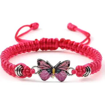 Náramek Gaira® Náramek Růžový motýlek 3117, Barva tmavě růžová