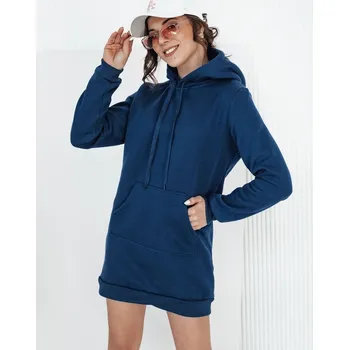 Dámské šaty Dámské mikinové šaty DSTREET TIMMY MODRÁ L