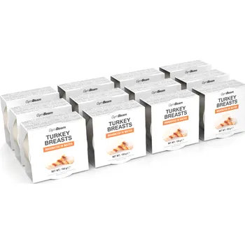 Anabolizér GymBeam Krůtí prsa marinovaná ve vodě 12 x 155 g
