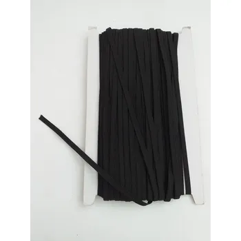 Textilní guma Prádlová pruženka guma plochá černá 6 mm - 10 m