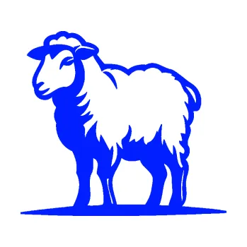 Samolepící dekorace Ovce 002 levá (19 - modrá dynamic) SAMOLEPKA NA AUTO, NÁLEPKA, FÓLIE, POLEP, TUNING, VLASTNÍ TEXT, TISK, AUTOSAMOLEPKY.cz, POLEPY, OBRÁZEK, LOGO, 3D STICKERS