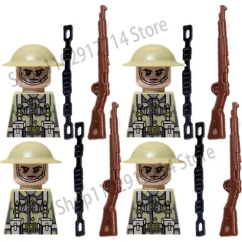 ostatní stavebnice Vojenská stavebnice raketové dělostřelectvo, figurky | styl lego - 068 britská armáda