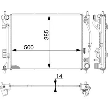 Chladič motoru Chladič vody pro motor MAHLE ORIGINAL CR 1972 000P