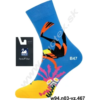 Pánské ponožky WOLA Pánské ponožky w94.n03-vz.467 Barva: B47, Velikost: 42-44(28-29)