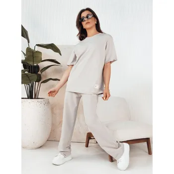 Dámská tepláková souprava DSTREET BLISES SVĚTLE ŠEDÁ L