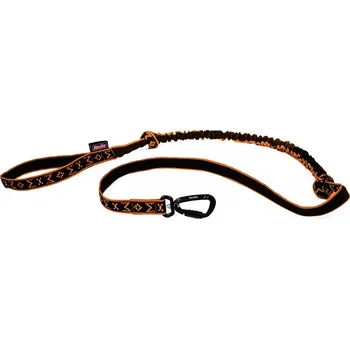 Vodítko pro psa ManMat šňůra s AMORTIZÉREM a ALU karabinou - oranžová 220cm