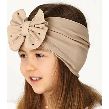 Kojenecké oblečení Čelenka AJS-48-221 Barva: A-béžová, Velikost: 44-46