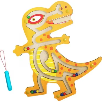 Dřevěná hračka Dřevěné magnetické bludiště drak