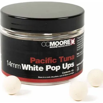 Boilies 45ks - Plovoucí Boilie CC Moore Pacific Tuna Pop Ups 14mm White