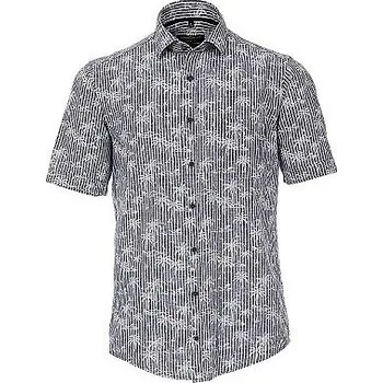Pánská košile Pánská košile Casa Moda Comfort Fit lněná módní tisk palmy krátký rukáv vel. 4XL - 7XL (50 - 56)...