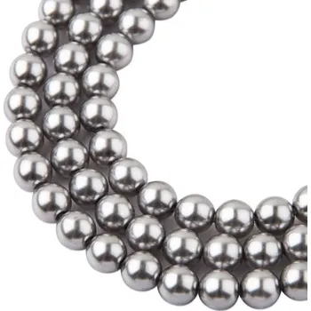 Korálek Manumi české voskové perle 6 mm hematit