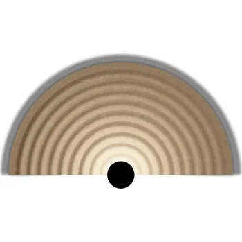 Nástěnné svítidlo Wever & Ducré Půlkruhové nástěnné svítidlo pohlcující hluk Tapis Soft 2.0 Barva: Písčitá, Teplota chromatičnosti: 3000 Kelvinů 336274LF5 Půlkruhové nástěnné svítidlo pohlcující hluk Tapis Soft 2.0