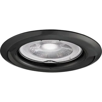 Bodové svítidlo Kanlux ARGUS zápustná bodovka černý chrom - podhledový rámeček, průměr 82mm pro LED žárovku - 00328 37155